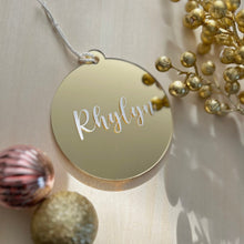 Load image into Gallery viewer, Personalised Christmas Disc STYLE 1  // Christmas decorations
