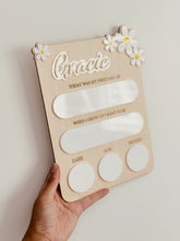 Load image into Gallery viewer, “Today was my ..  DAISY Announcement board // Customisable // Kids Decor
