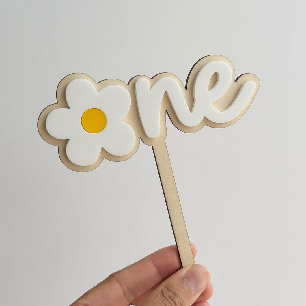 Flower Cake Topper // ONE cake topper