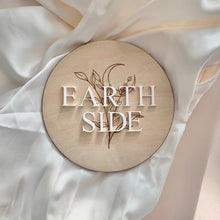 Load image into Gallery viewer, EARTH SIDE announcement Plaque // New Born announcement plaque
