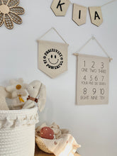 Load image into Gallery viewer, Customisable Banner //Wood &amp; Acrylic // Kids Decor //Name Bunting
