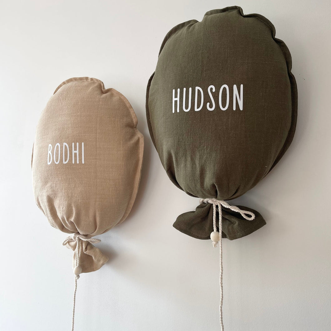 Personalised Linen Balloon // Room Decor // More colours