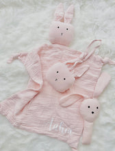 Load image into Gallery viewer, Muslin Bunny Soothing Baby Towel  // Personalised // 2023
