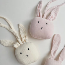 Load image into Gallery viewer, Stuffed Bunny Pacifier Holder // Hanger toy // 3 colours
