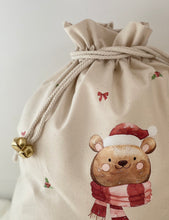 Load image into Gallery viewer, Santa Sack Personalised // christmas bear // Christmas Santa Sack
